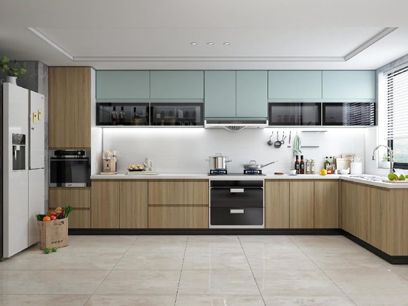 Kích thước tủ phù hợp với không gian và diện tích bếp