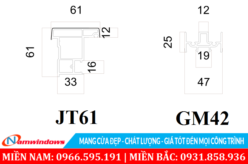 Thanh đố động JT61 và GM42