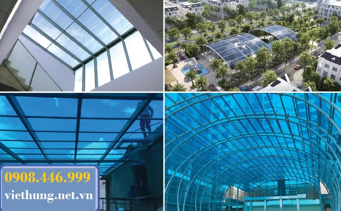 Ứng dụng của tấm lợp polycarbonate đặc ruột Việt Hưng