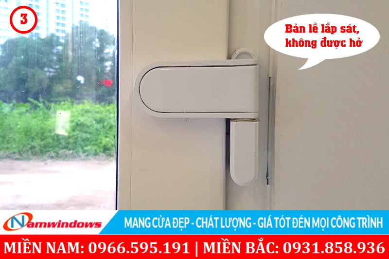 Kiểm tra cửa đi 1 cánh sau khi lắp ráp