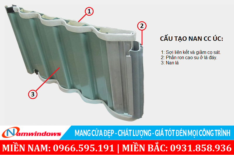 Cấu tạo cửa cuốn tấm liền công nghệ Úc