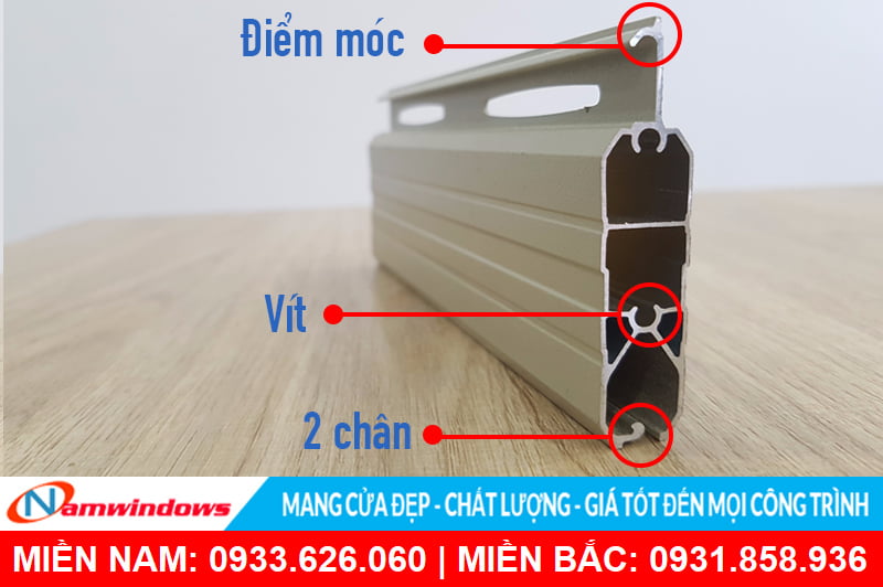 Cấu tạo nan cửa cuốn khe thoáng