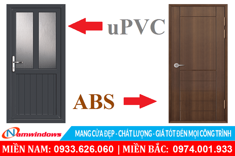 Chất liệu uPVC & ABS dùng làm cho cửa nhà