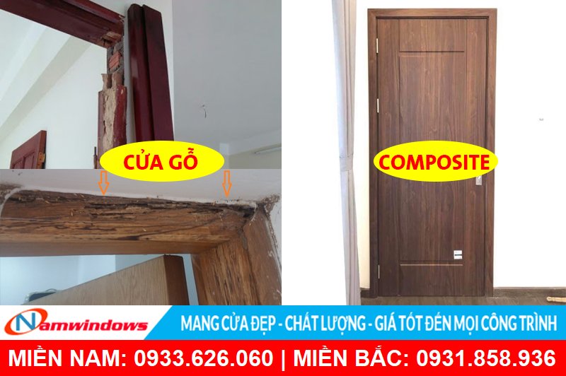 Cửa gỗ và cửa nhựa giả gỗ Composite