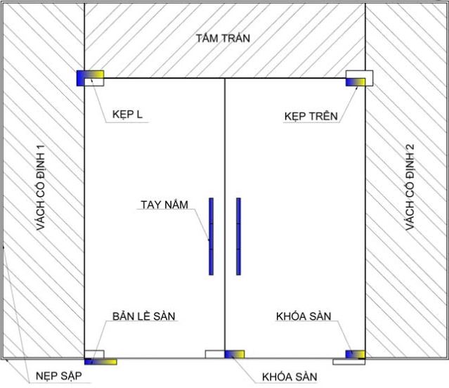 Kích thước cửa kính cường lực tiêu chuẩn