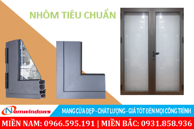 Mẫu cửa nhôm Topal Slima 2 cánh mở quay