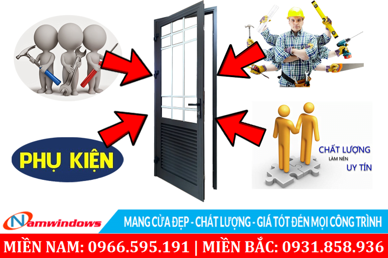 Thi công là yếu tốt ảnh hưởng rất lớn đến chất lượng cửa nhôm xingfa