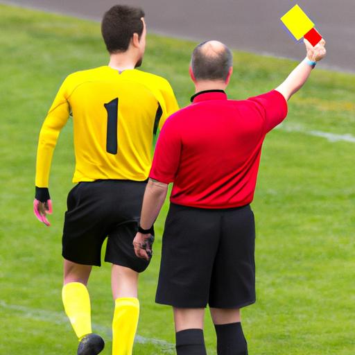 Trọng tài rút thẻ vàng cho cầu thủ